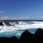Laupahoehoe Point and beautiful wave action on the cliffs.