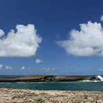 Sea arch, off of La'ie Point. It was caused by April Fool's Day tsunami in 1946.