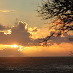 Sunset, Monday, July 19th at Turtle Bay Resort.