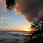 Sunset, Monday, July 19th at Turtle Bay Resort.